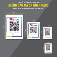 Print QR code Waterproof No fading - Bank QR code sticker, Used for shops, restaurants, shops, cafes
