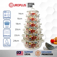 Euroliving Blossom Harmony 3in1/ 4in1/ 5in1/ 6in1 Enamel Cooking Pot Serving Pot Set with Cover Lid 