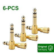 VAORLO | 10/6PCS Jack 3.5 To 6.35 Audio Adapter 6.5mm To 3.5mm Converters Male Female Connector Head