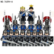 Four Knight Minifigures Small Particles Assembled 76394 Roman Century Building Block Toys