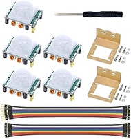 WWZMDiB 5Pcs HC-SR501 PIR Motion Sensor Module + 2Pcs Exclusive housing for Arduino Raspberry Pi Toy