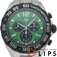 二手TAG Heuer Formula 1計時碼錶，綠色，型號CAZ101AP.BA0842，附原廠錶盒和保固卡，不鏽鋼男士腕錶，綠色，拋光處理，成色極佳。
