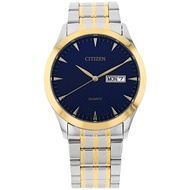 [𝐏𝐎𝐖𝐄𝐑𝐌𝐀𝐓𝐈𝐂]Citizen DZ5014-53L DZ5014  Two-Tone Gold Stainless Steel Blue Analog Men's  Watch