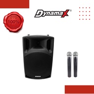 CLEAR STOCK OFFER DYNAMAX PRO30B 12” Portable Active Speaker System (Bluetooth & DVD) with 2 UHF han