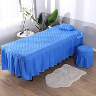 {hot} 1pcs Beauty Salon Bed Skirt+Pillowcase Massage Table Bed Sheet Skin-Friendly Massage Sheet SPA
