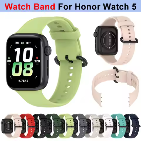 For Honor Watch 5 Silicone Watch Band Smartwatch Accessories Replacement Wristband Watchband for Hon