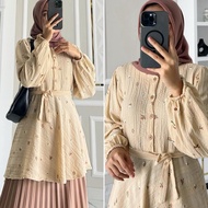 CODE X1C ERINA Blouse by ZALFA OUTFIT premium motif crincle Blouse