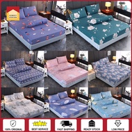 CADAR MURAH Premium Cotton 4in1 Queen King 2in1/Single Fitted Getah Keliling Cadar Bedsheet Sets Sar