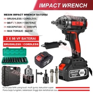 COD monqiqi 98Vf impact baterai torsi besar impek pembuka baut motor/mobil mesin impact wrench murah