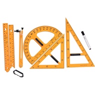 5pcs set penggaris kayu lipat Penggaris Jangka Busur Segitiga Lurus Besar untuk Papan Tulis