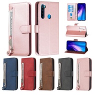 New Wallet Case Xiaomi Mi 10 10T Pro Redmi Note 8 7 Pro 8A 7S Y3 Flip Case Zipper Card Holder Slot M