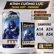 Samsung A14, A24, A34, A54 5G premium tempered glass full screen sharkcase phone screen protector
