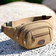 Spot Goods#Canvas phone waist bag for men, durable for construction site work, phone bag, wallet, si