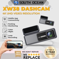South Ocean 4K UHD Wifi Dash Cam For Car Auto Drive Voice Control Car Dashcam Front & Rear Camera Dr