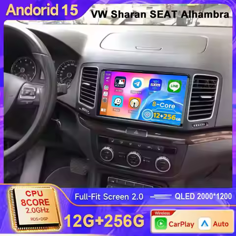 For Volkswagen VW Sharan SEAT Alhambra 7N 2010-2022 Android Auto Multimedia Player GPS Carplay 4G BT