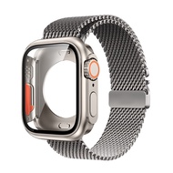 Metal Titanium strap for Apple Watch Series 10 9 8 7 6 5 4 SE สายนาฬิกา เคส 45mm 41mm 44mm 40mm 42mm