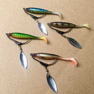 Mồi mềm câu lure NFF mini 75cm kèm lưỡi chống vướng Phukiencaulure25 mồ nff mini siêu mềm và lưỡi độ