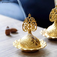 [Prs] Incense Burner Hollow Golden Tower Oil Burner Arab Style Censer Holder For Home Hotel Incense 
