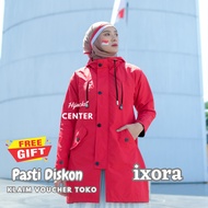 Hijacket Series Ixora Crimson waterproof Muslim jacket hijabers jacket