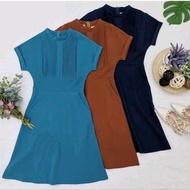 Ladies elegant dress cayra couture office OL dress 简约打折落肩袖子连身裙连衣裙
