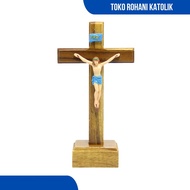 15 CM CHEAP FIBER CORPUS SITTING CROSS CATHOLIC TABLE CROSS/ JESUS STATUE CROSS/