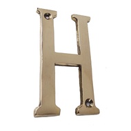 4" House Letters Apartment Business Shop Brass Plate Brass Alphabet/ - H