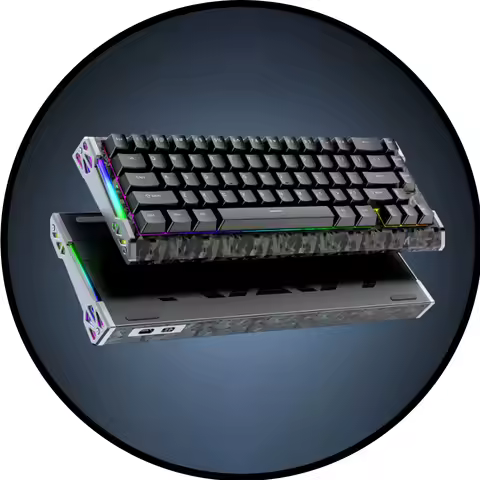 ATTACK SHARK R68 HE Carbon Fiber Mechanical Keyboard 8K Wired RGB Magnetic Switch Gaming Keyboard 60