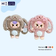 [READY STOCK]Baby three rabbit teddy bear with dora eyes, high quality mink fabric, 1000% baby three