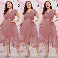 COD OLD ROSE DRESS COLLECTION XL Wedding Ninang Dress Formal Dress Plus Size Dress