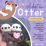Otter Amigurumi Handmade Crochet Keychain