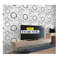 HITAM Wallpaper / Waterproof PVC Wall Sticker Wallpaper / Black Polka Dot room Wallpaper