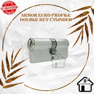 ARMOR Euro Profile Cylinder Double Key Cylinder 60mm (grill lock/gate lock) Tombol Bilik Pusing