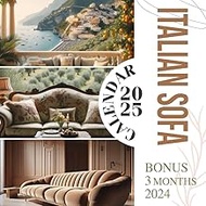 Italian Sofa Calendar 2025: 15-Month Covering Oct 2024 to December 2025, Bonus 3 Months 2024 ,with H