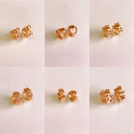 Fashion jewelry rose gold earrings 14k gold plated