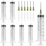 60 ml Plastic Syringe, Pack of 6 Syringes with Needle, Reusable Dosing Syringe, Syringe with 6 Needl