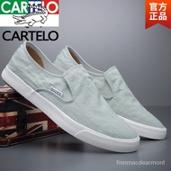 Get KY/ Cartelo Crocodile(CARTELO)Summer Canvas Shoes Men's Slip-on Lazy Shoes Loafers Driving Soft 