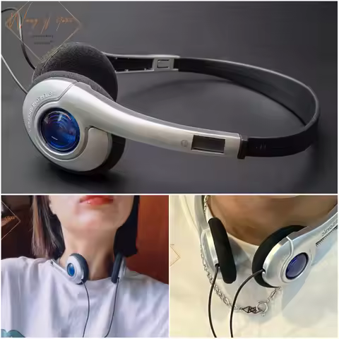 Fashion Vintage Retro Classic Headphone Headset 80s For Sony Panasonic CD MD Walkman MP3 Shooting Po
