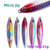 Micro Jig 10g-21g 3D Eyes Metal Jig Bait Slow Jigging Fishing Lure