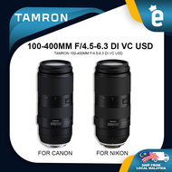 Tamron SP 100-400mm F4.5-6.3 Di VC USD for Canon &amp; Nikon ( Tamron Malaysia Warranty )