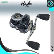 Rainbow Fishing Reel BC HINOMIYA Flasher 201 Handle Kiri Ratio 6.3:1 Casting Toman Gabus Hampala