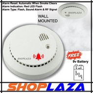 Wall-mounted Smoke Alarm Fire Alarm Smoke Detector Sensor Battery Operated Smoke Detector