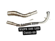 คอท่อWave 110 i LED ปี 2021-2022 ท่อ Wave 110i Led สวมปลายท่อแต่งขนาด 2 นิ้วแสตนเลส