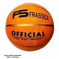 frasser bola basket original size 7 indoor dan outdoor bahan pu biru putih bbs pu 01 mitra - size 7 official