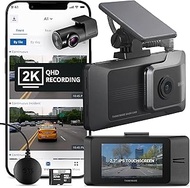 Thinkware QHD 2K Arc Dash Cam with Rear View Camera and GPS