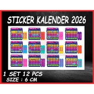 2026 New years Calender sticker kalender sticker DESIGN C