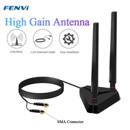 FENVI Extended Base Antenna High Gain Dual Band 2.4G/5Ghz For AX210 AX200 9260 WiFi Card Desktop PCI