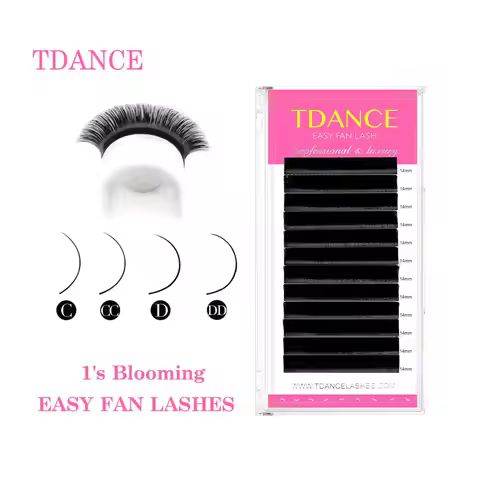 TDANCE Easy Fan Lashes Faux Mink Eyelash Extension Fast Bloom Austomatic Flowering Self-Making Volum