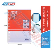 Kertas Binder Loose Leaf A5-7020-50 Joyko Putih Bergaris [50 Lembar] / Isi Binder A5 1 Pak / Kertas 