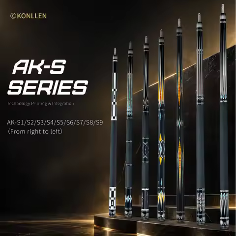 Pool Cue Stick Carbon Fiber Shaft Low Deflection 147cm 19-20oz 3/8x8 Joint AK-S1-S7 for 8/9 Ball Bil