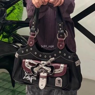 Y2K punk Y2K large capacity casual multi-purpose tote bag Korean portable work shoulder bag